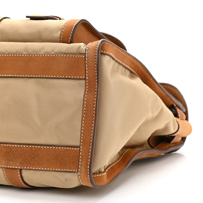 Prada Tessuto Nylon Foldover Pushlock Flap Satchel Cammello 10 of 10