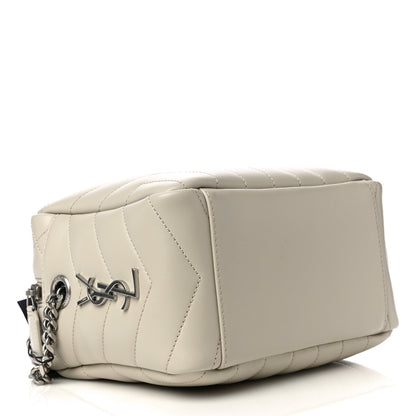 Saint Laurent Calfskin Y Quilted Monogram Small Loulou Bowling Bag Ivory 4 of 9