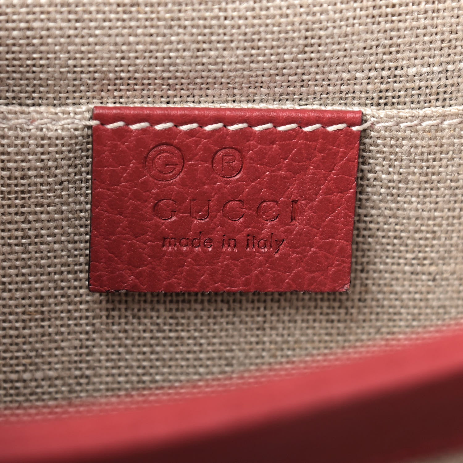 Gucci Dollar Calfskin Small Interlocking G Shoulder Bag Red 6 of 15