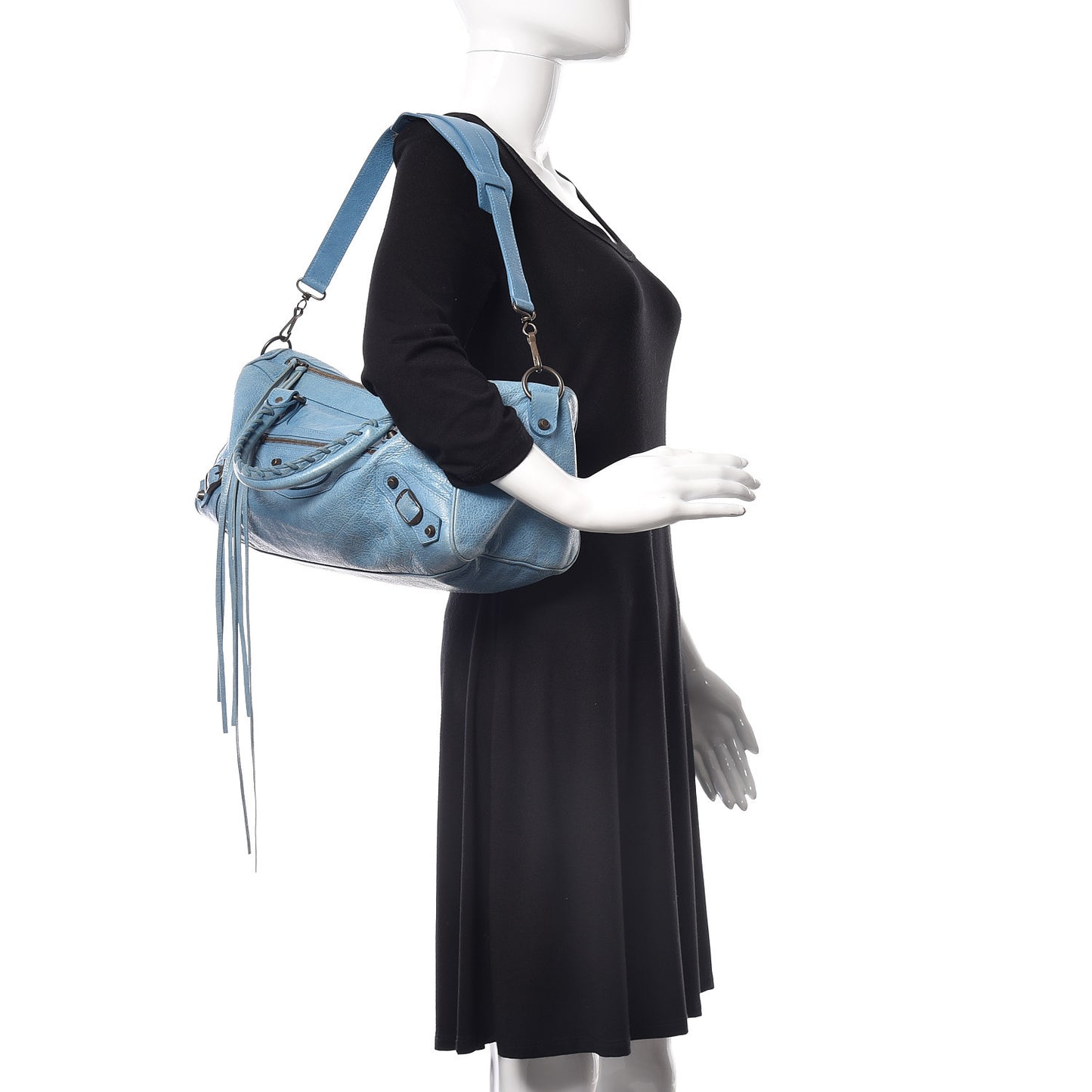 Agneau Classic Hardware Motocross Twiggy Bleu Indigo