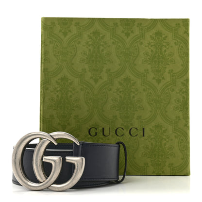 Gucci Moon Calfskin Nickel Double G 40mm Belt 75 30 Blue 6 of 6
