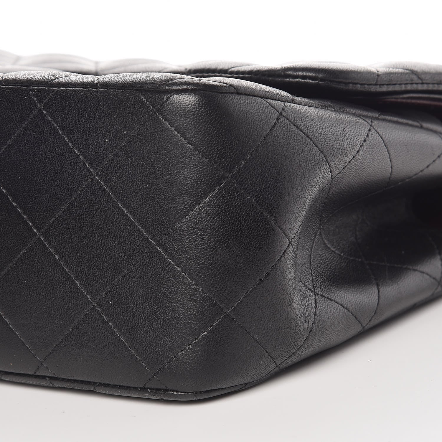 Chanel Lambskin Quilted Jumbo Double Flap Black 9 of 11