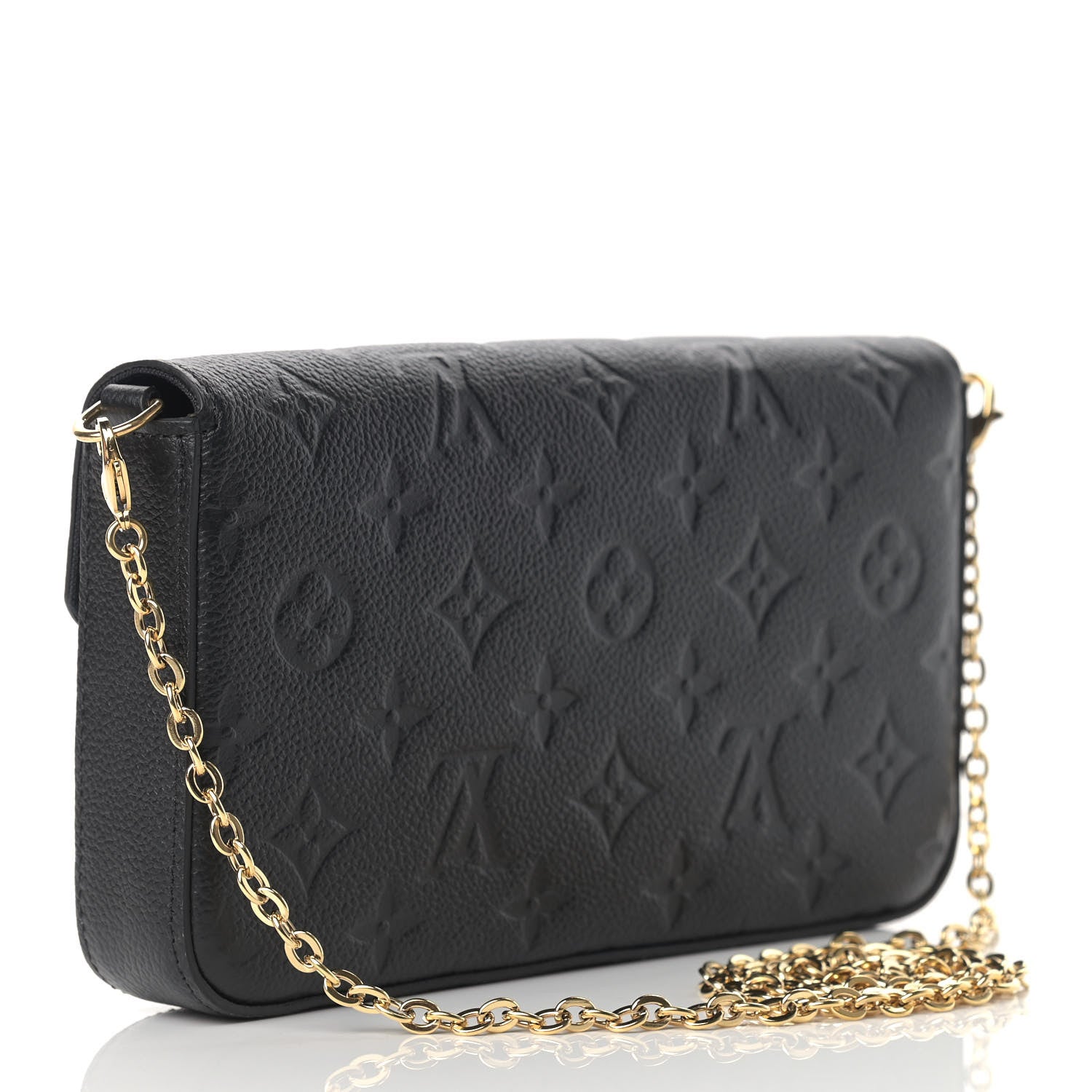 Louis Vuitton Empreinte Pochette Felicie Chain Wallet Black 4 of 13