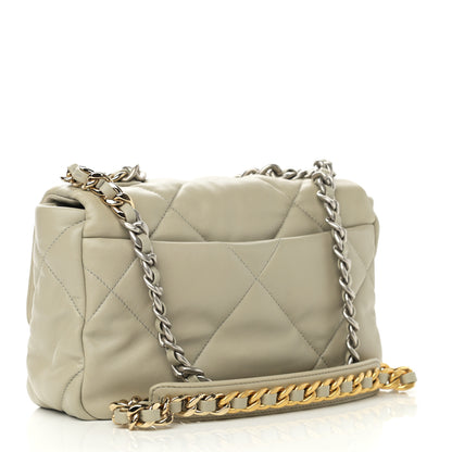 Chanel Lambskin Quilted Medium Chanel 19 Flap Grey 3 of 11