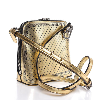 Gucci X SEGA Calfskin GUCCY Stars Mini Dome Shoulder Bag Gold 3 of 7