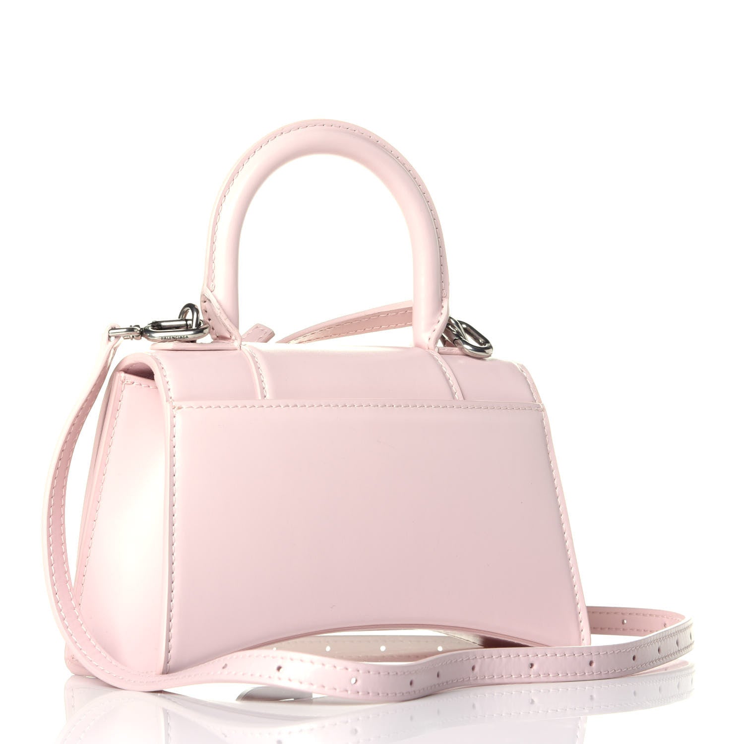 Balenciaga Shiny Box Calfskin Hourglass Top Handle Bag XS Light Rose 3 of 8