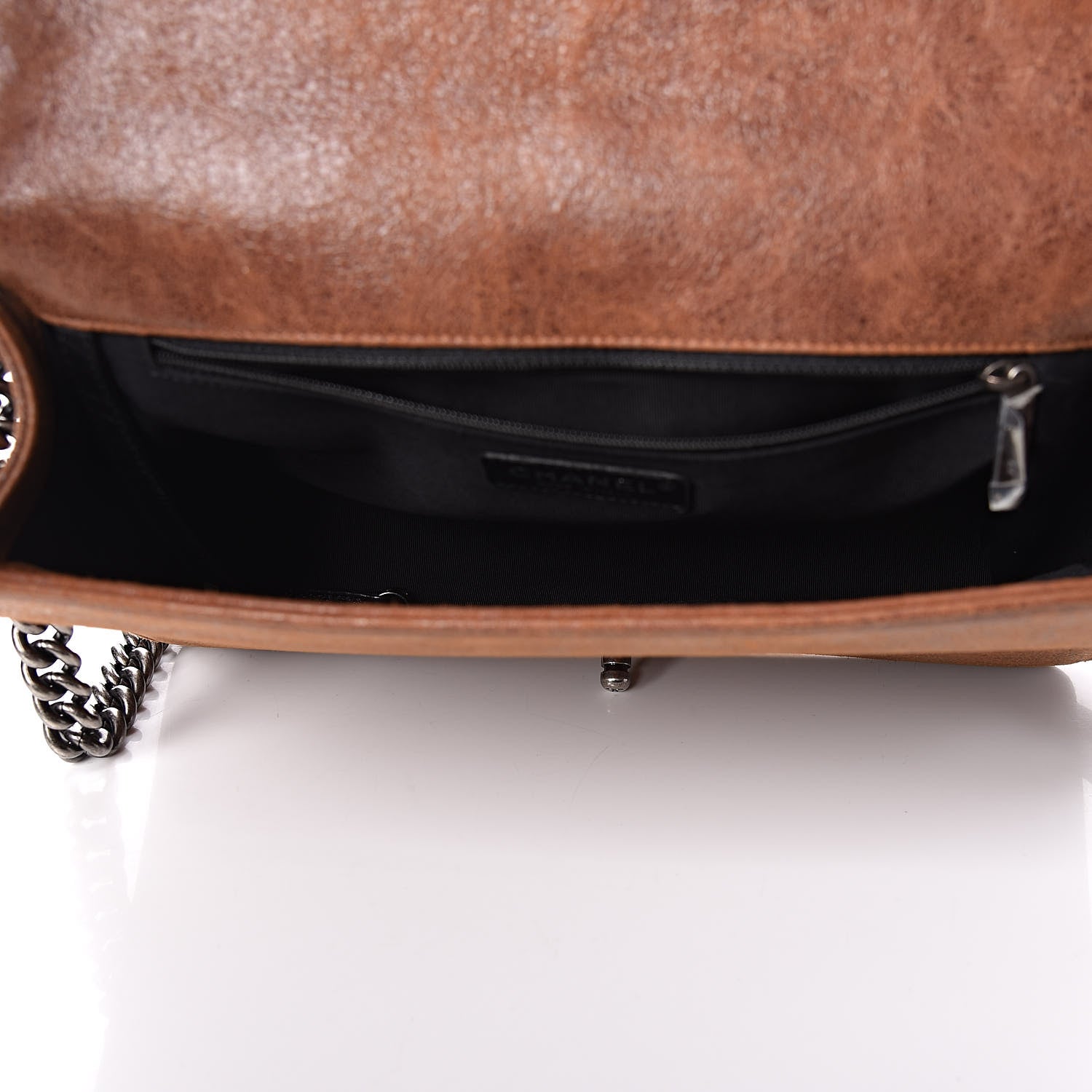 Chanel Nubuck Chesterfield Quilted Large Celtic Boy Flap Brown 5 of 10