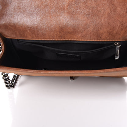 Chanel Nubuck Chesterfield Quilted Large Celtic Boy Flap Brown 5 of 10