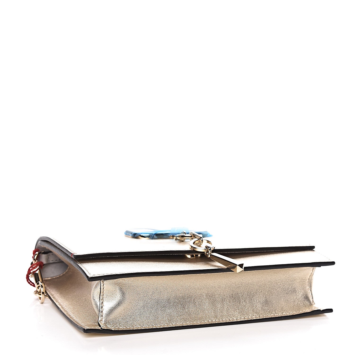 Valentino Garavani Metallic Nappa Small VCase Bag Platinum 4 of 9