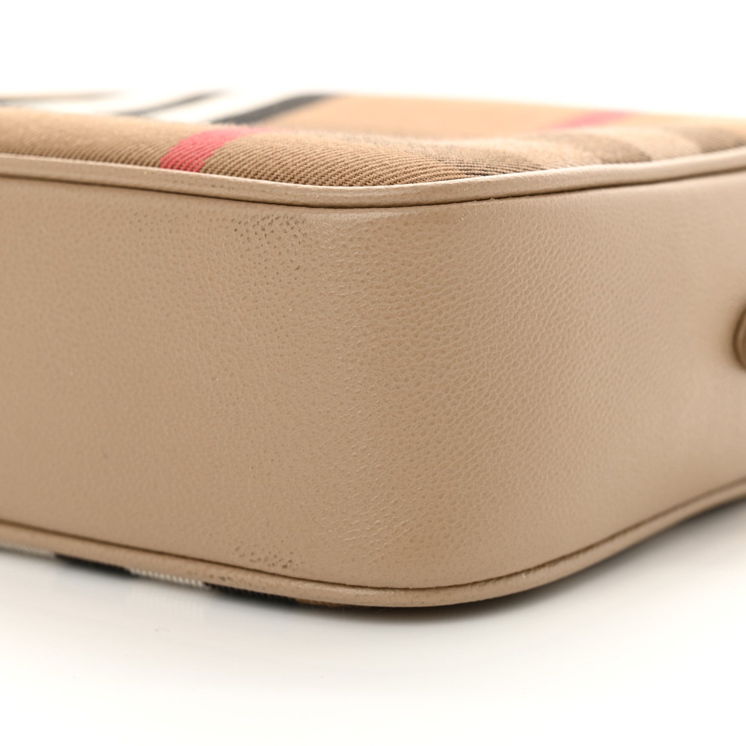 Burberry Calfskin House Check Small Camera Bag Chestnut Beige 9 of 10