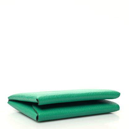 Hermes Chevre Mysore Verso Calvi Duo Card Case Menthe Rose Sakura 4 of 12