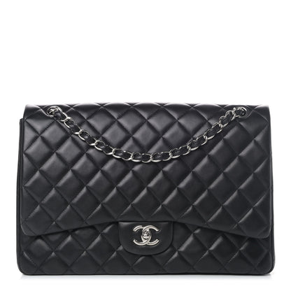 Chanel Lambskin Quilted Maxi Single Flap Black 1 of 7