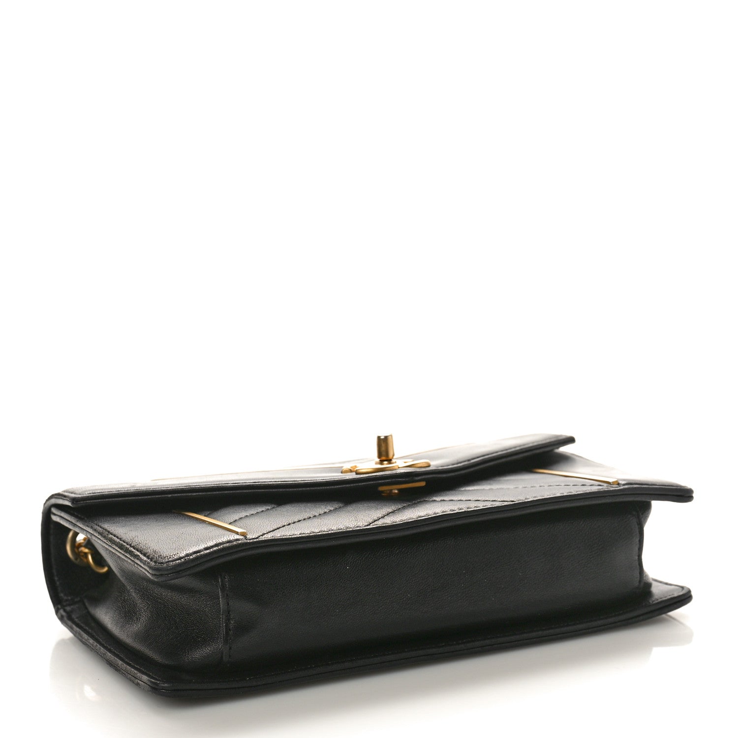 Chanel Lambskin Reversed Chevron Quilted Flap Black 4 of 10