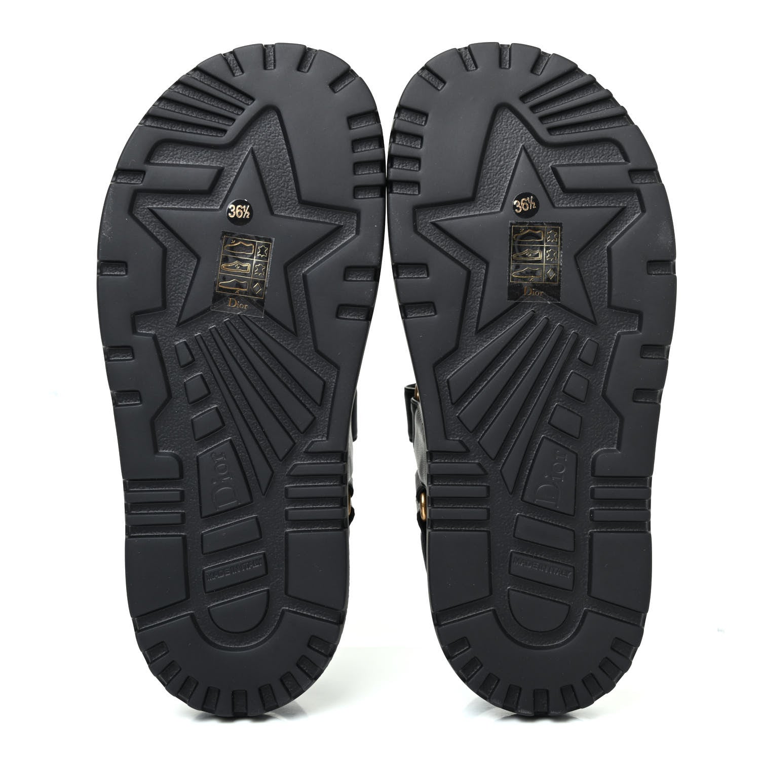 Christian Dior Lambskin Dioract 10mm Sandals 36.5 Black 4 of 4