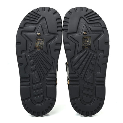Christian Dior Lambskin Dioract 10mm Sandals 36.5 Black 4 of 4
