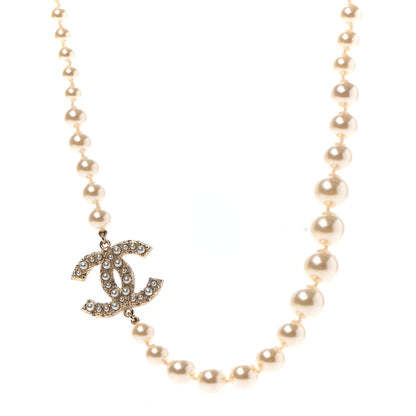 Chanel Pearl CC 100th Anniversary Necklace Light Gold 1 of 7