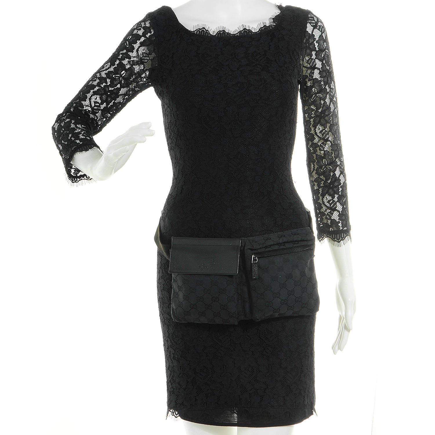 Gucci Monogram Belt Bag Black 2 of 8