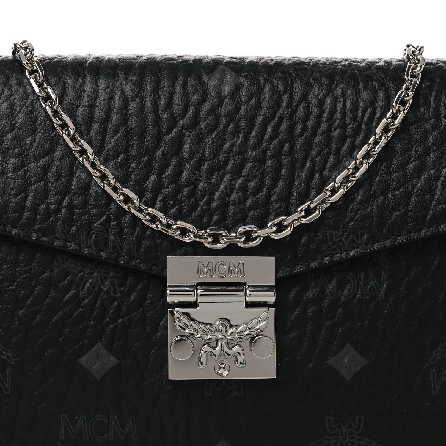 MCM Visetos Medium Patricia Wallet On Chain Black 8 of 11