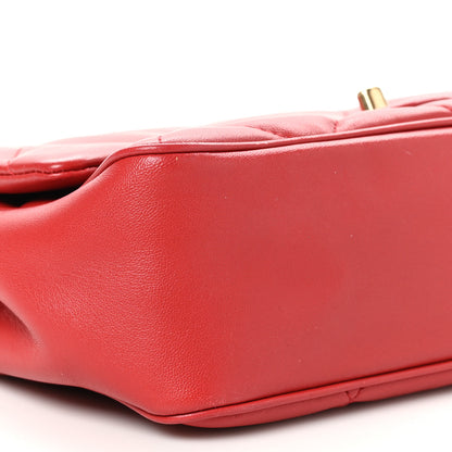 Chanel Lambskin Quilted Easy Carry Flap Red 9 of 10