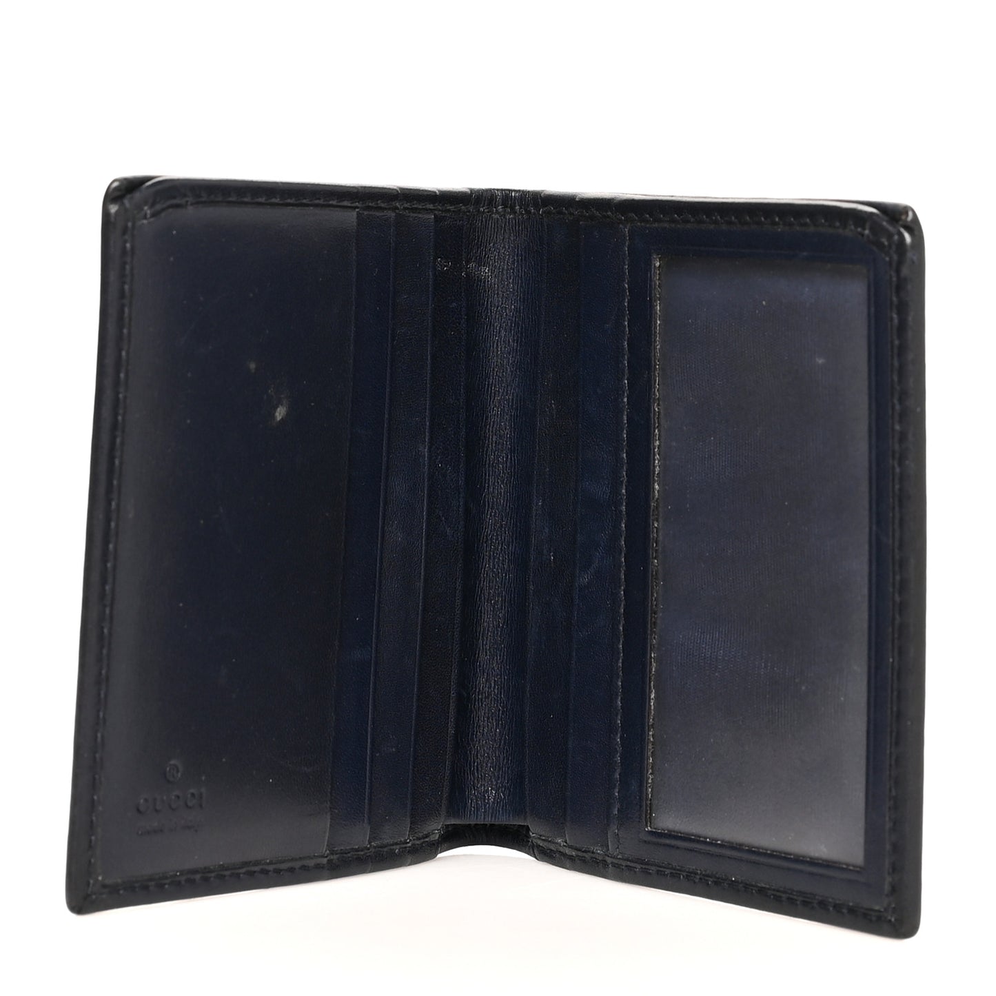 Monogram Bi-Fold Wallet Navy