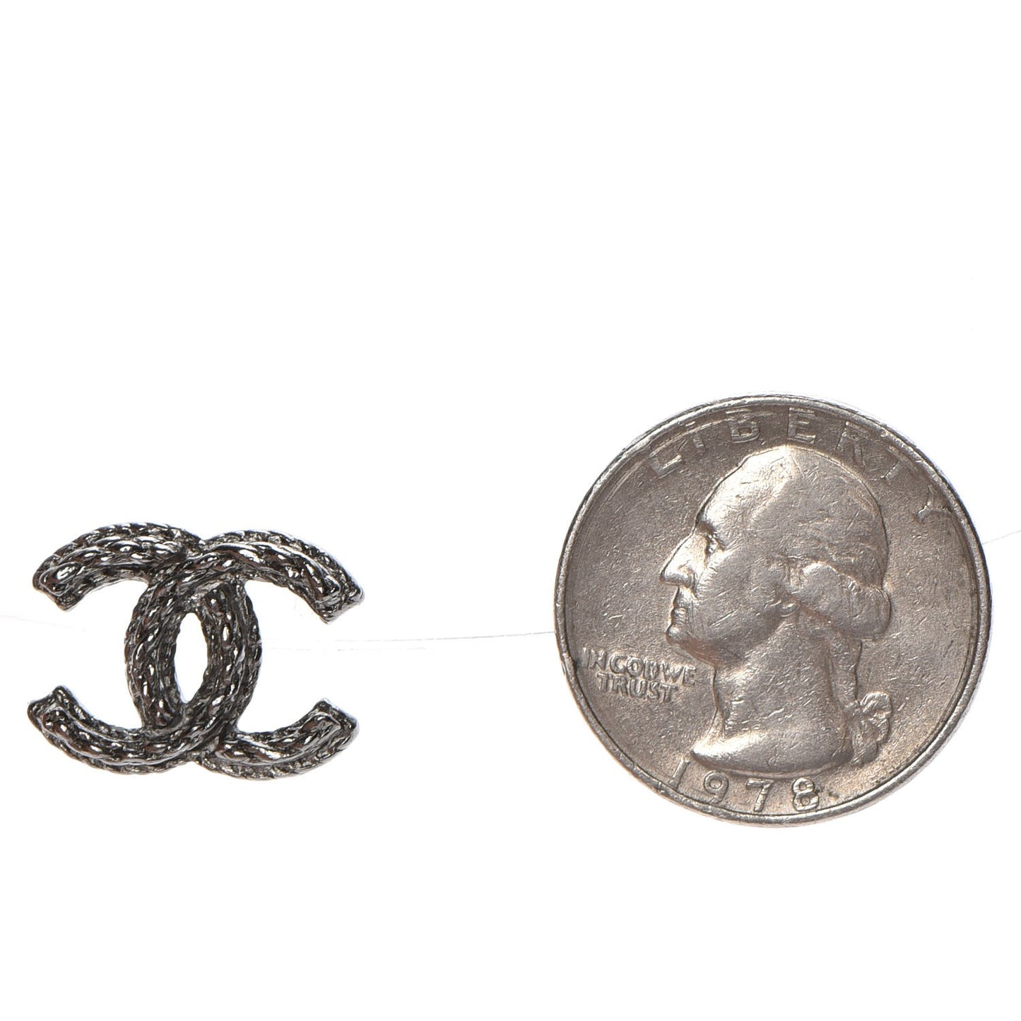CC Chain Earrings Dark Silver