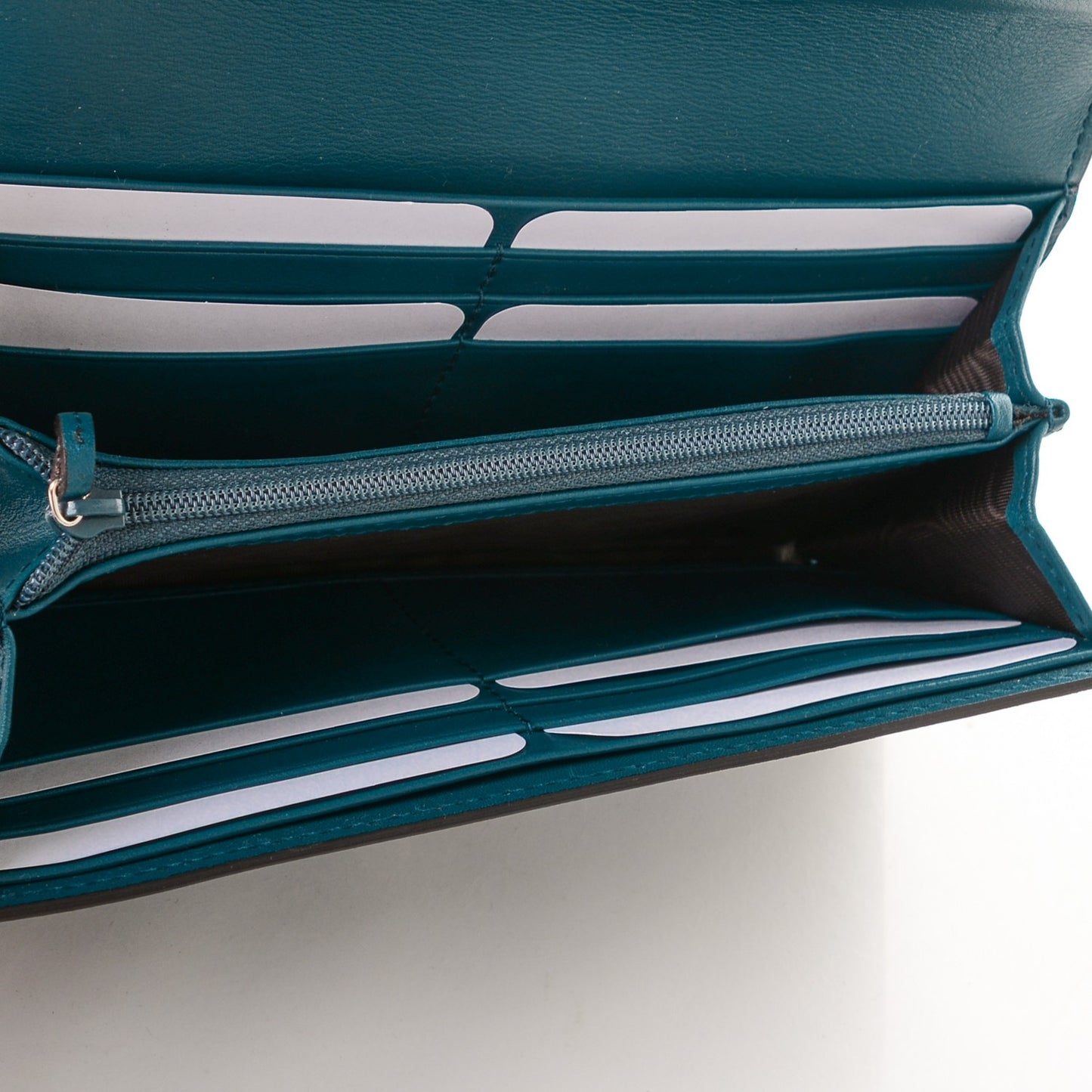 Shade Lux Calfskin Icon Continental Wallet Dusty Avio
