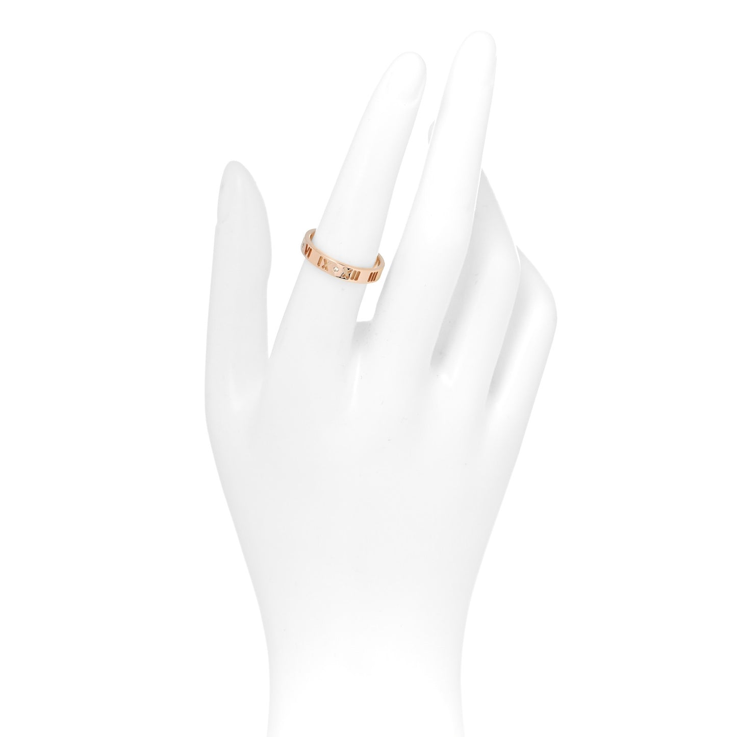18K Rose Gold Diamond Atlas Pierced Ring 54 7