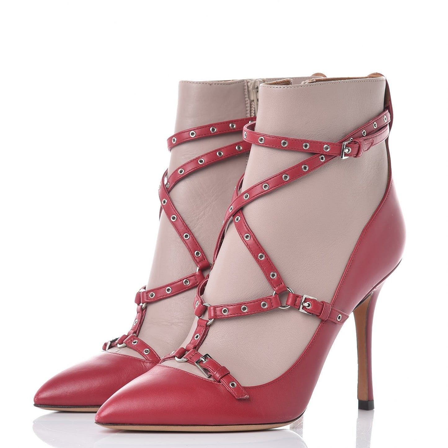 Nappa Love Latch 100mm Ankle Boots 37 Dark Red Poudre