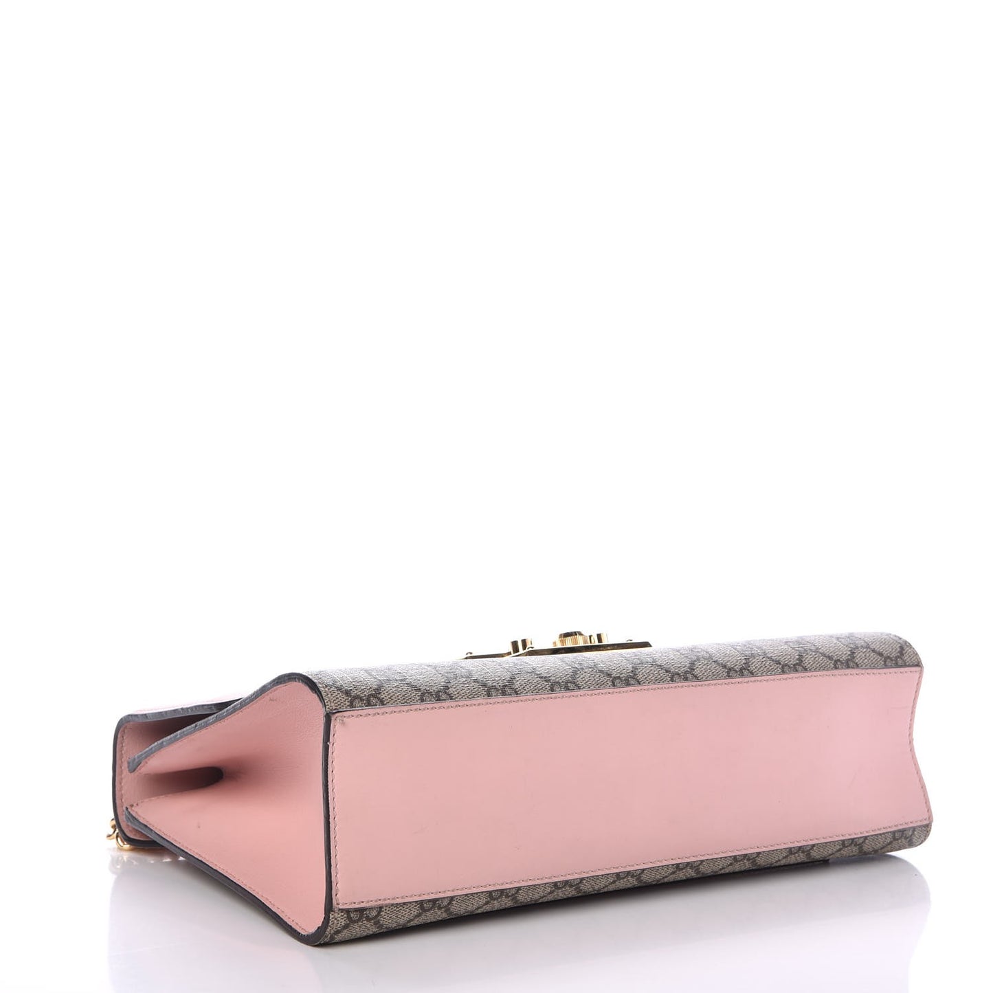 GG Supreme Monogram Calfskin Medium Padlock Shoulder Bag Beige Perfect Pink