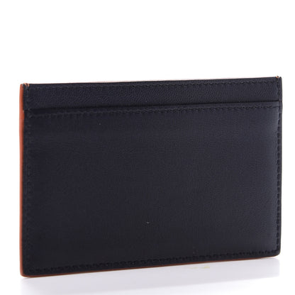 Celine Smooth Lambskin Bi-Color Solo Card Holder Terracotta Black 3 of 9