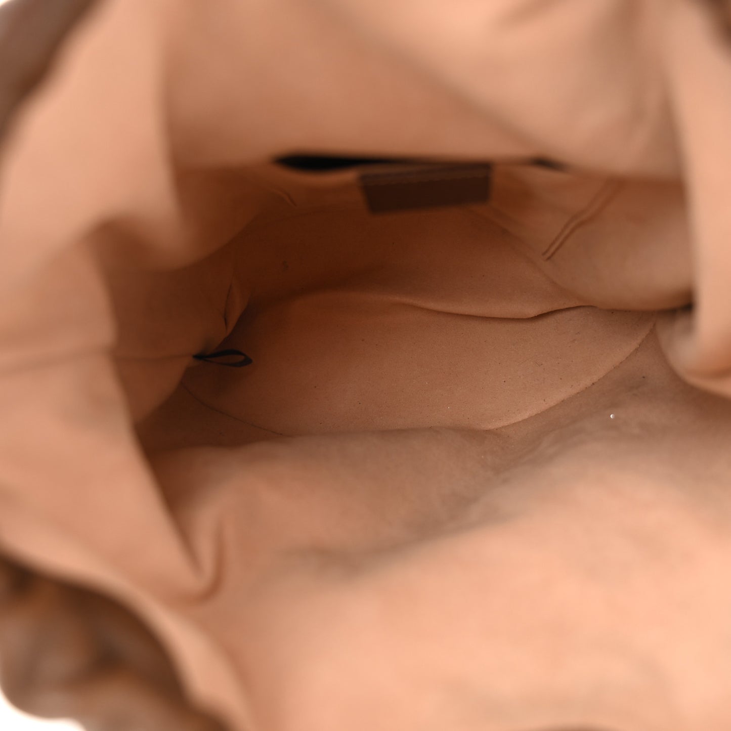 Monogram Textured Calfskin Horsebit 1955 Drawstring Bucket Bag Beige Brown Sugar