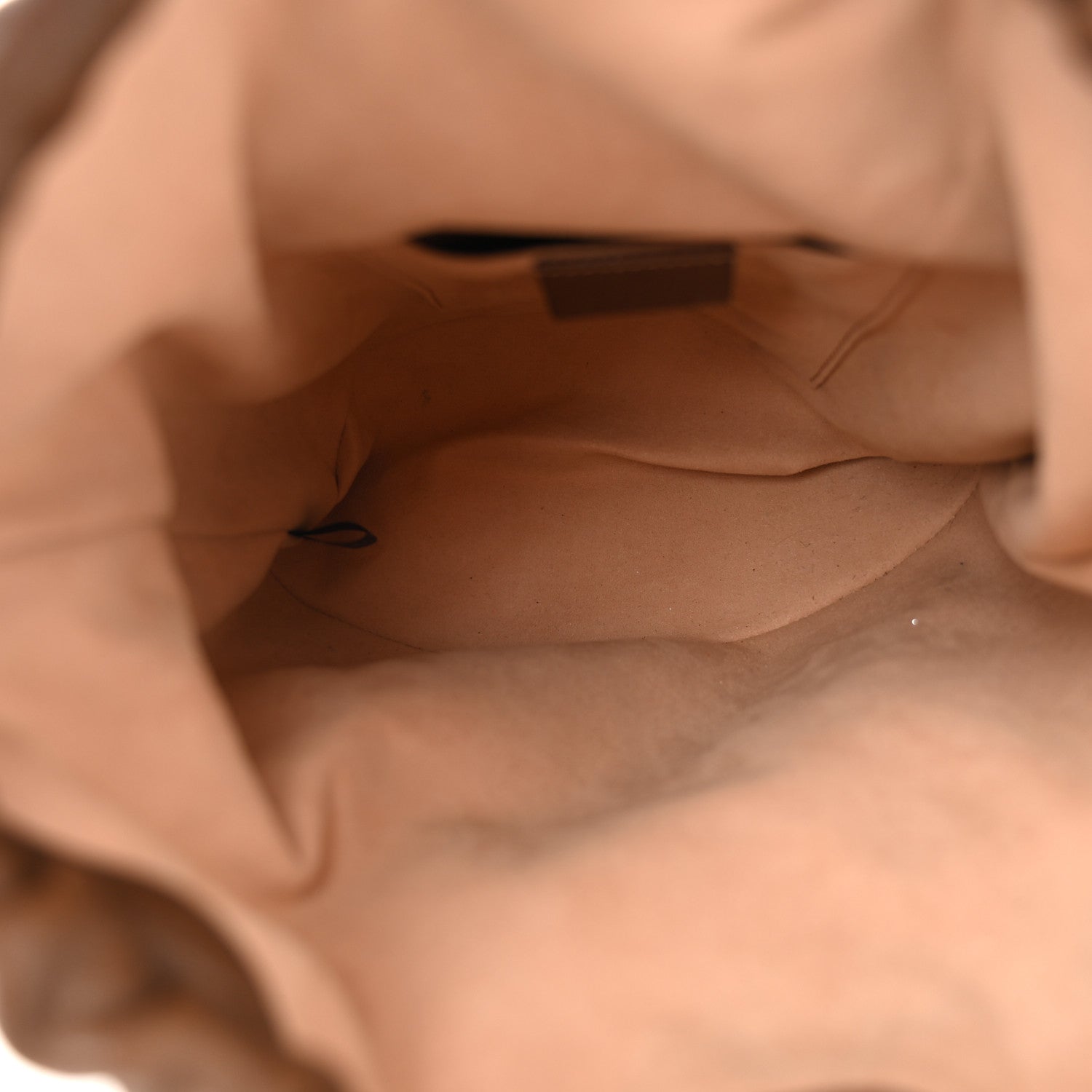 Gucci Monogram Textured Calfskin Horsebit 1955 Drawstring Bucket Bag Beige Brown Sugar 5 of 10