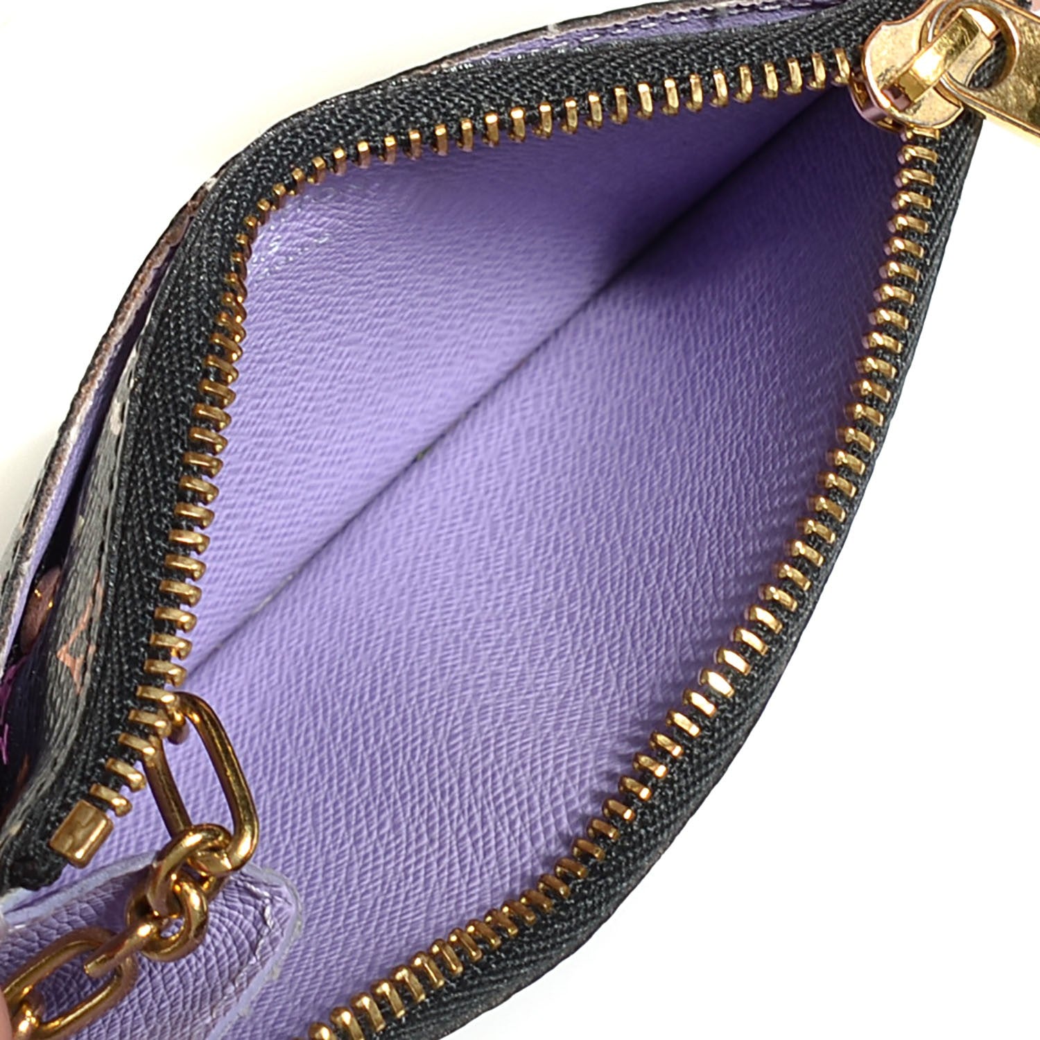 Louis Vuitton Monogram Multicolor Key Pouch Black Violet 6 of 8