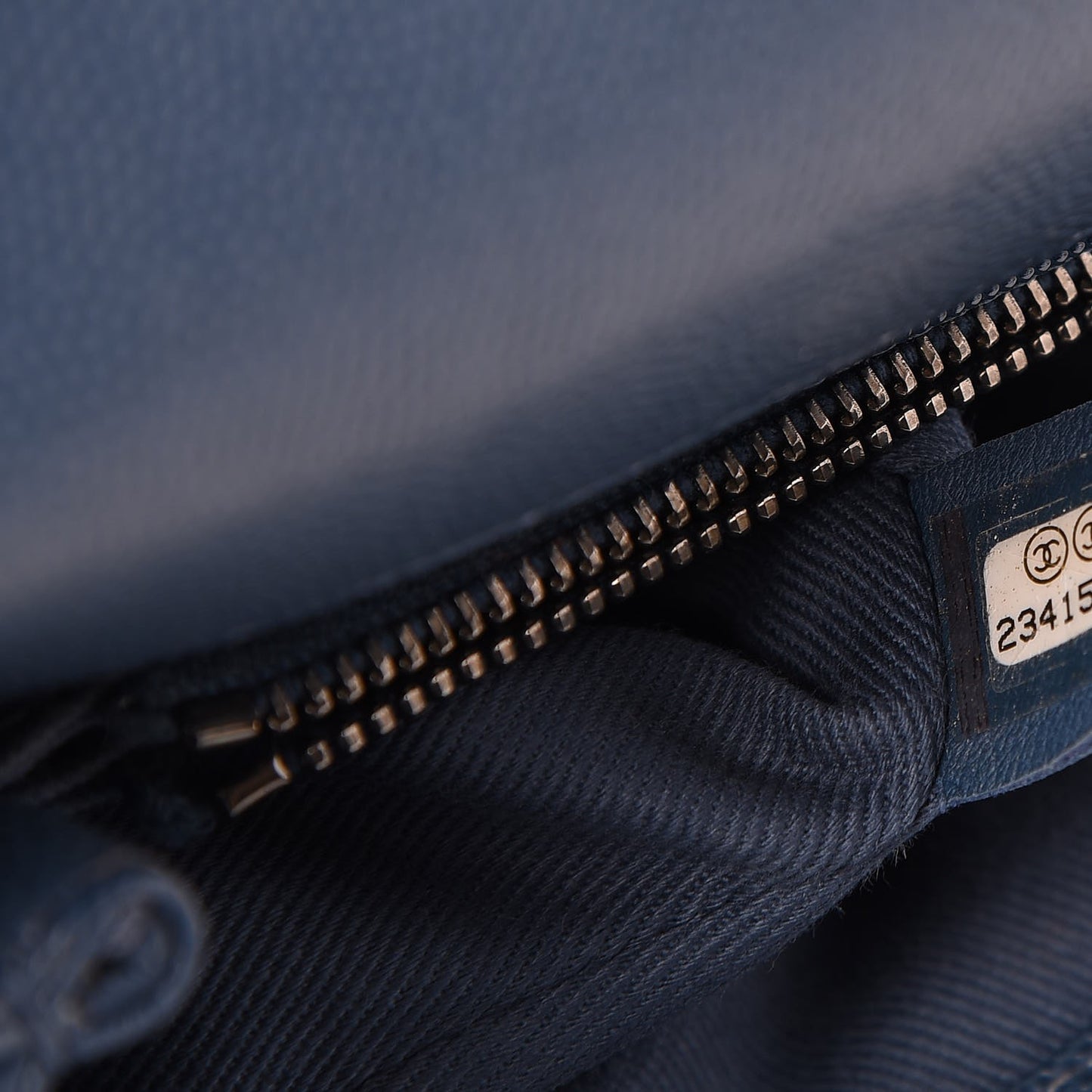 Caviar Quilted Small Coco Handle Flap Blue