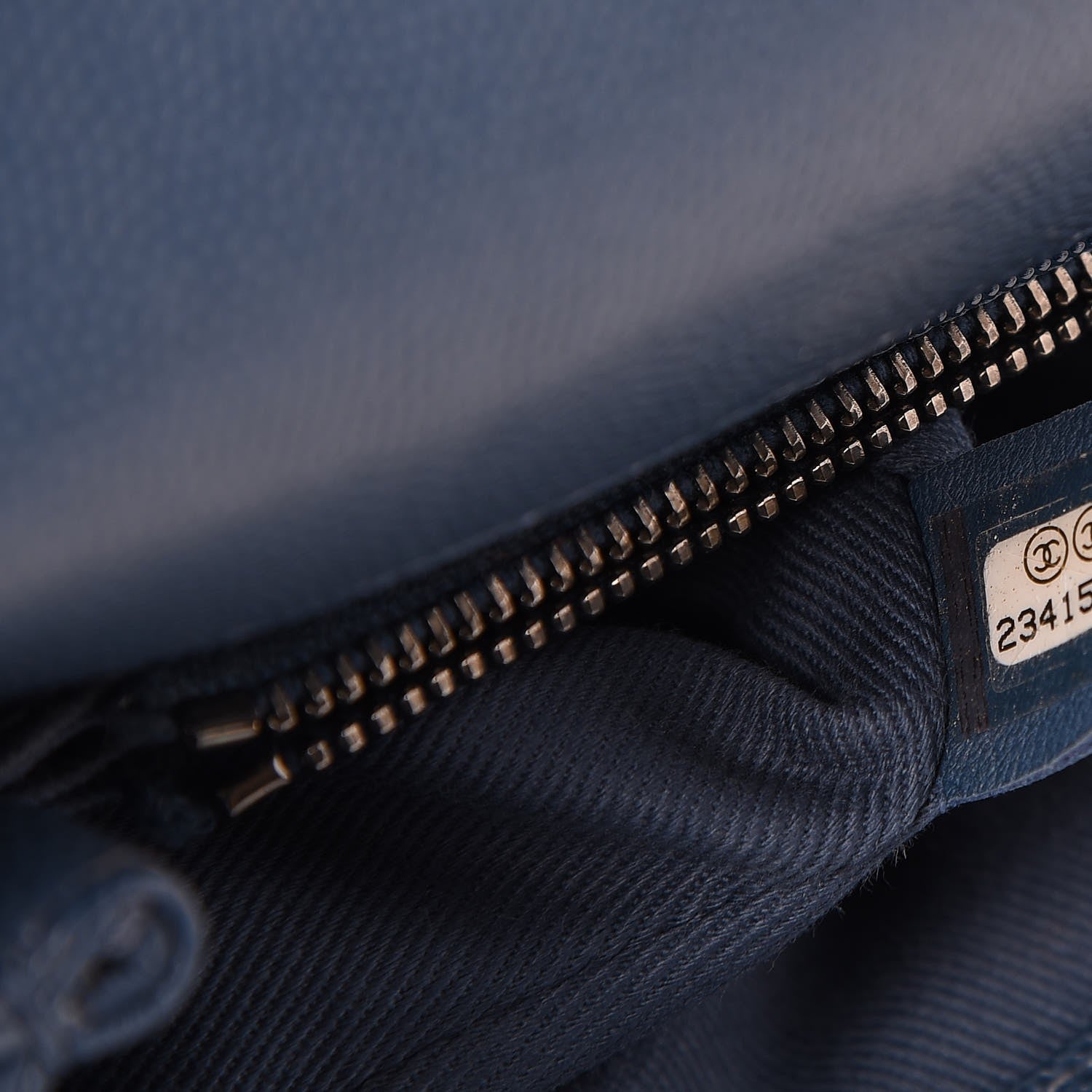 Chanel Caviar Quilted Small Coco Handle Flap Blue 6 of 7