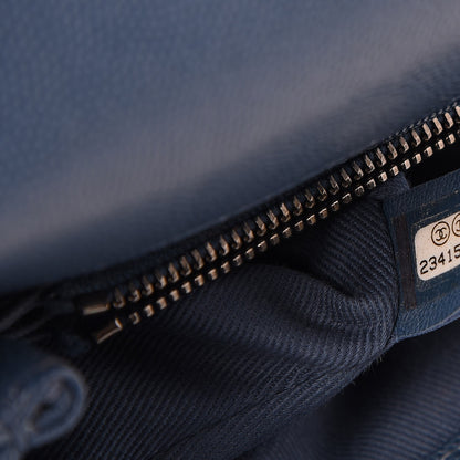 Chanel Caviar Quilted Small Coco Handle Flap Blue 6 of 7