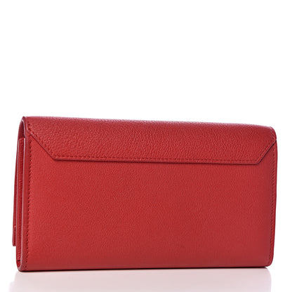 Louis Vuitton Calfskin Lockme II Wallet Rubis 3 of 8