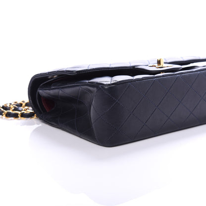 Chanel Lambskin Quilted Medium Double Flap Navy 8 of 11