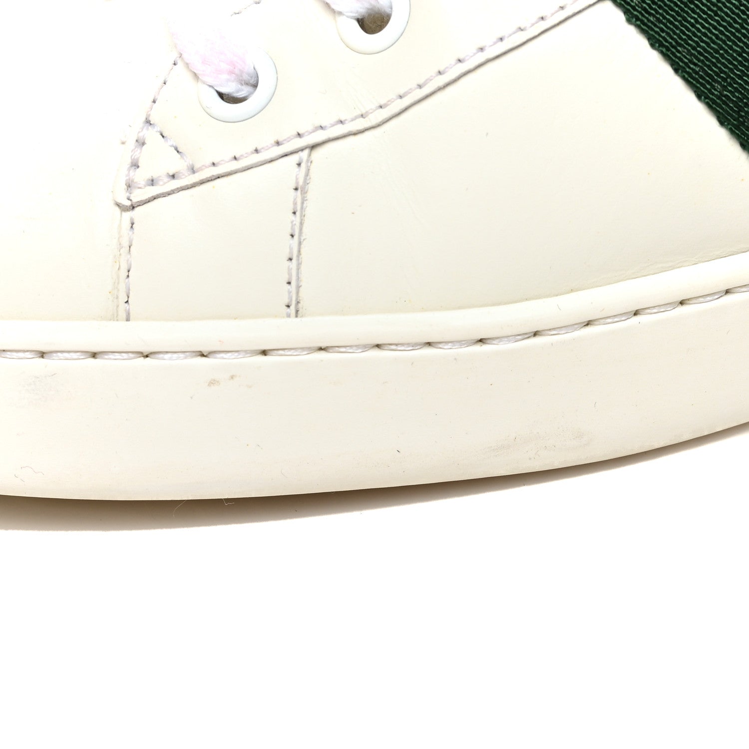 Gucci Calfskin Crocodile Web Mens Ace Sneakers 9 White Green 12 of 12