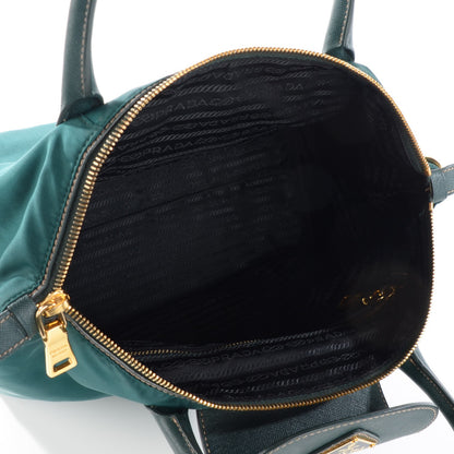 Prada Saffiano Tessuto Nylon Tote Petrolio 6 of 9