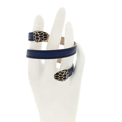 Bulgari Patent Serpenti Forever Wrap Bracelet Blue 2 of 6