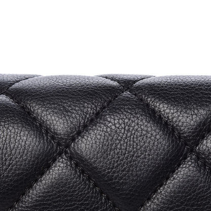 Chanel Calfskin Quilted Medium CC Crown Flap Black 8 of 12