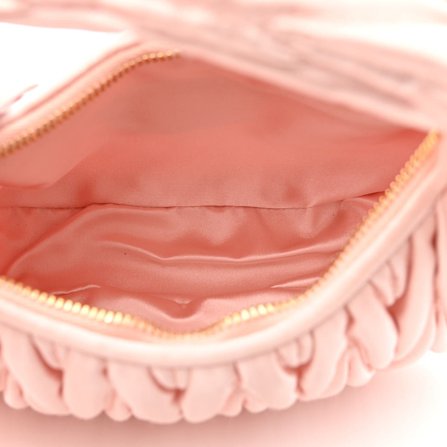 Satin Matelasse Mini Wander Hobo Alabaster Pink