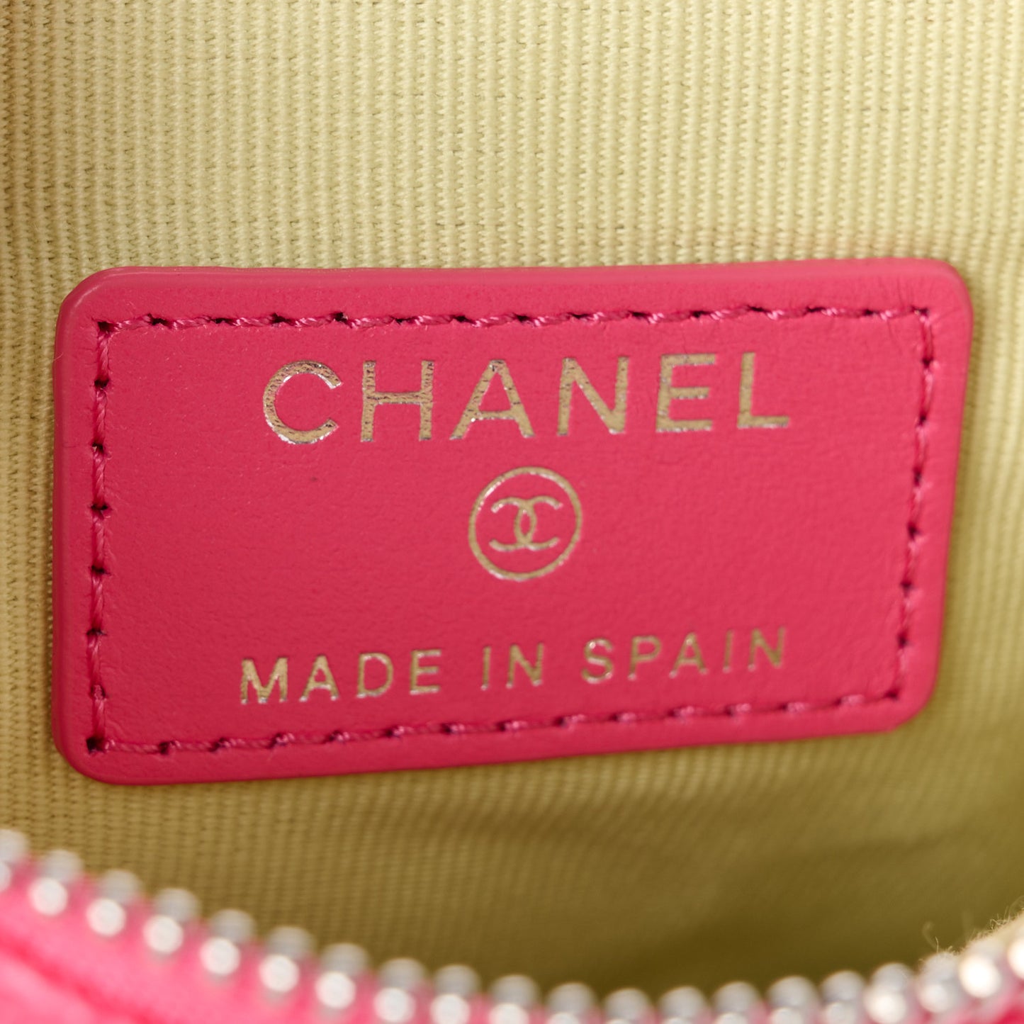 Caviar Quilted Small Chanel 19 Mini Pouch Dark Pink