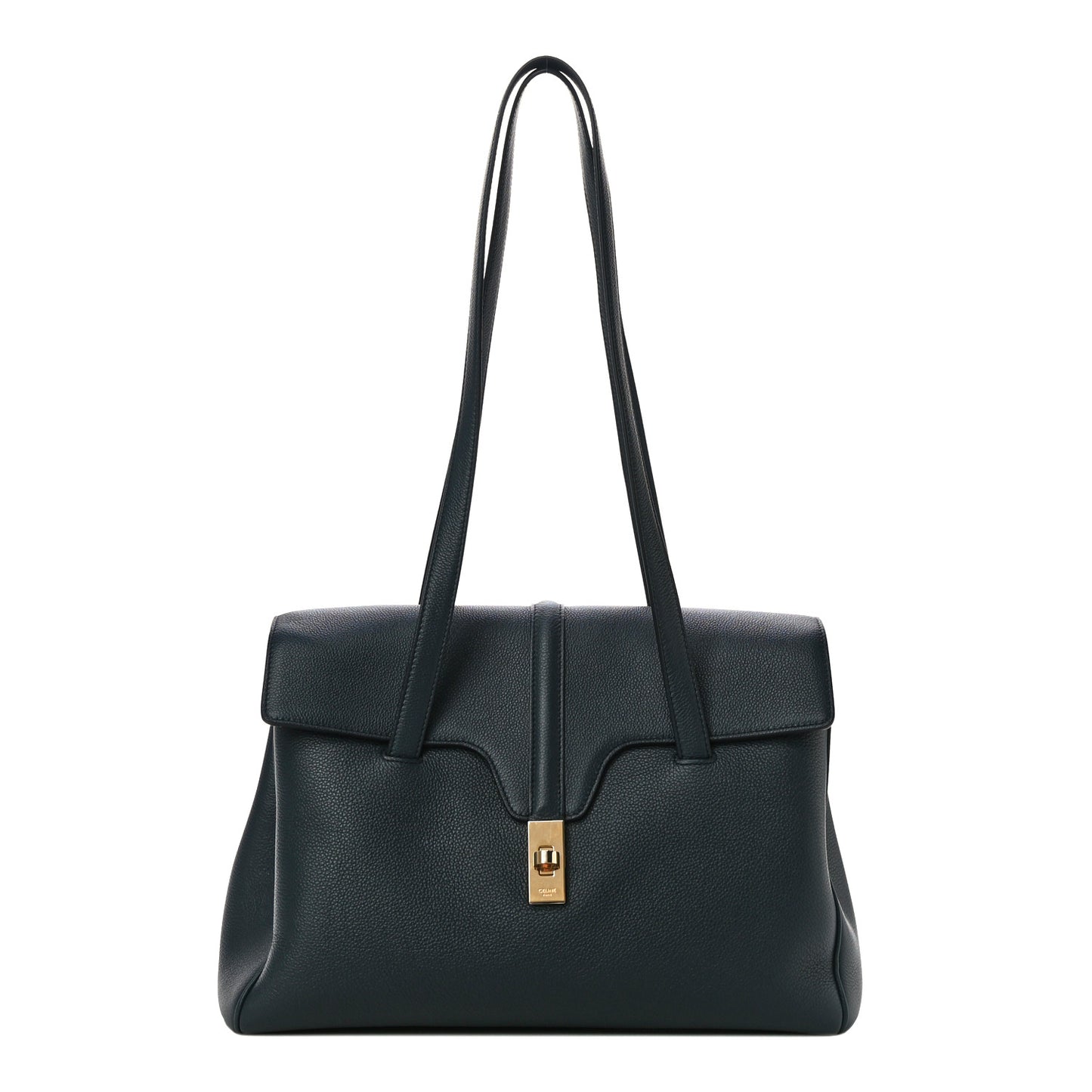 Supple Grained Calfskin Medium Soft 16 Bag Navy Blue
