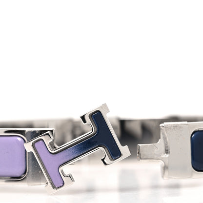 Hermes Enamel Fusion Clic H Bracelet PM Lilas Ultramarine 4 of 5