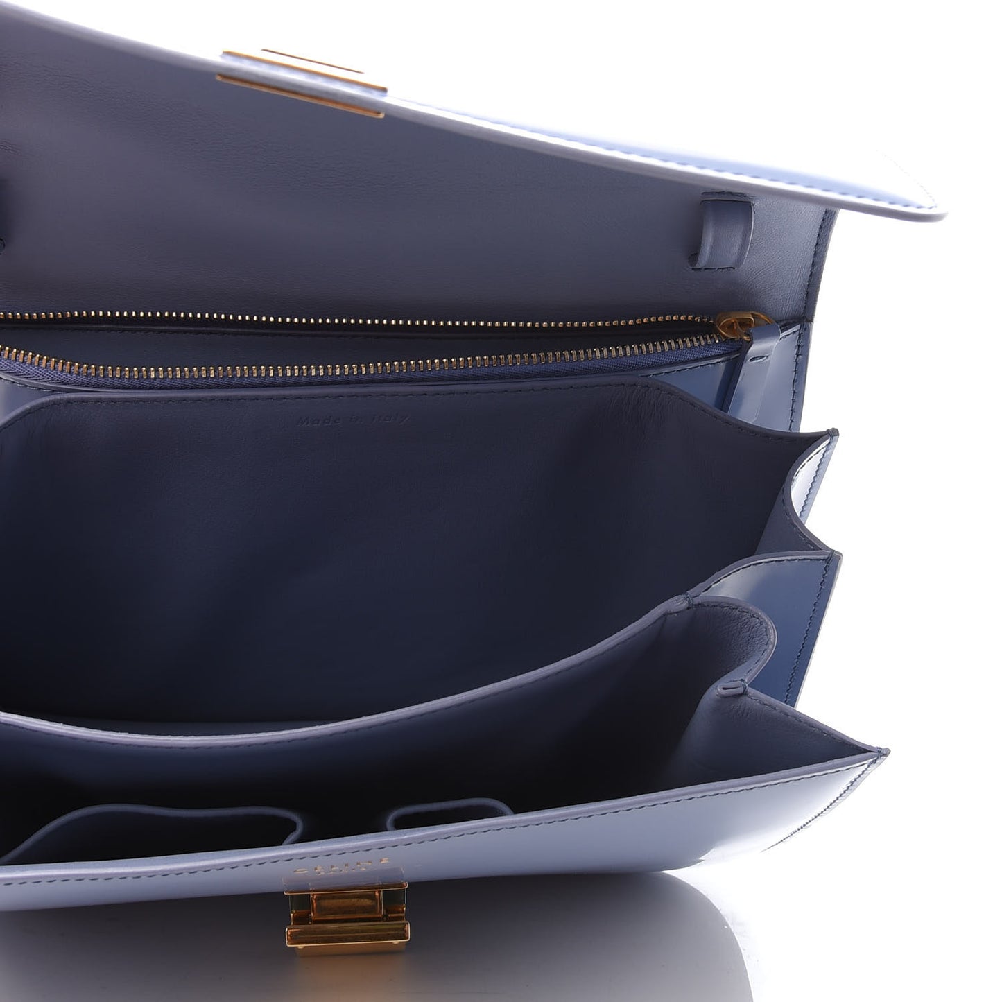 Spazzolato Calfskin Medium Classic Box Flap Bag Porcelain