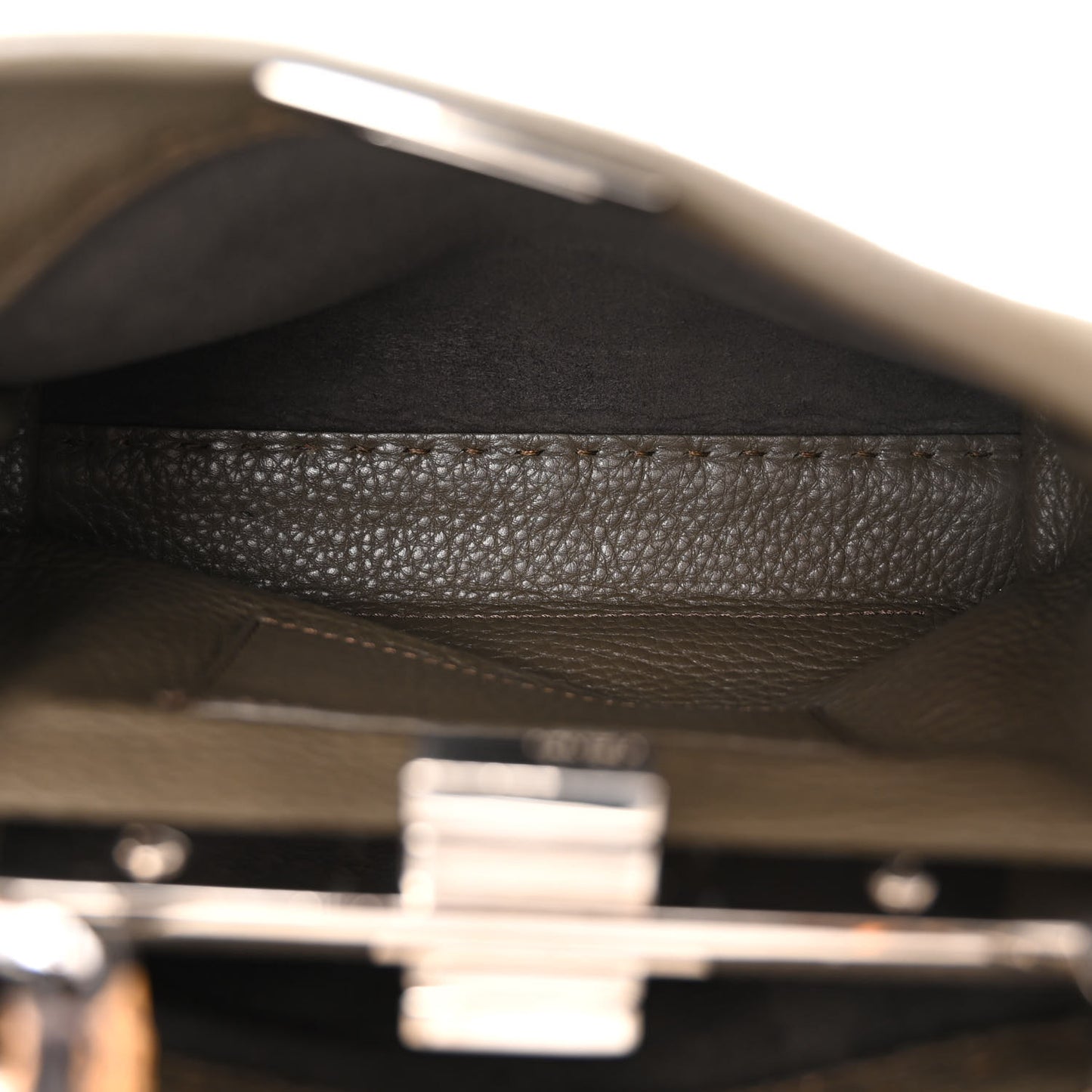 Cuoio Romano Snakeskin Selleria Mini Peekaboo Iconic Satchel Corda White