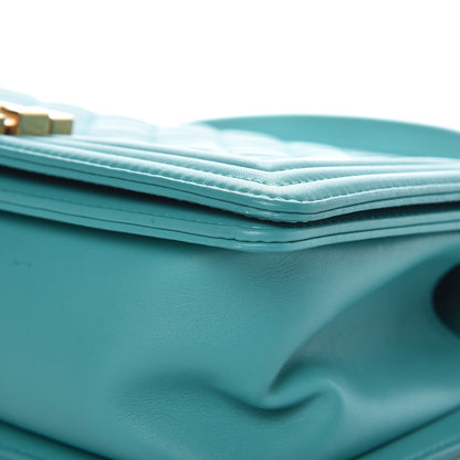 Chanel Calfskin Quilted Medium Boy Flap Turquoise 10 of 11