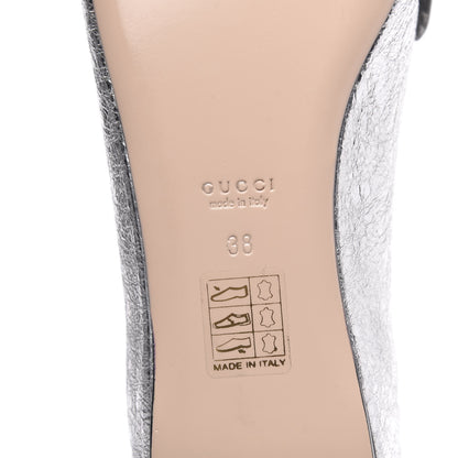 Gucci Galassia GG Marmont Fringe Flats 38 Argento 8 of 9